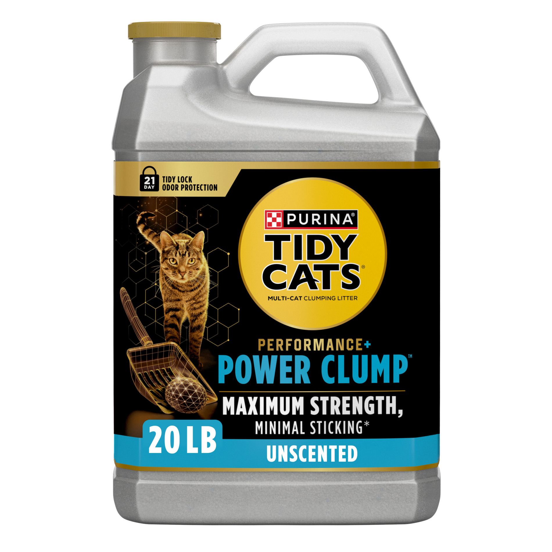 Tidy Cats Performance Plus Power Clump Unscented Multi Cat Clumping Cat Litter - 20lbs