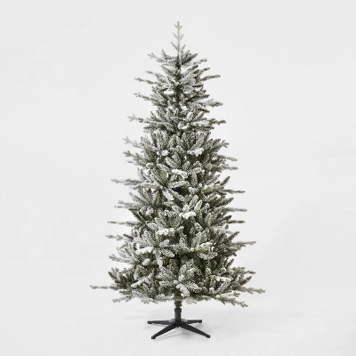 7ft Unlit Flocked Balsam Fir Artificial Christmas Tree - Wondershop™