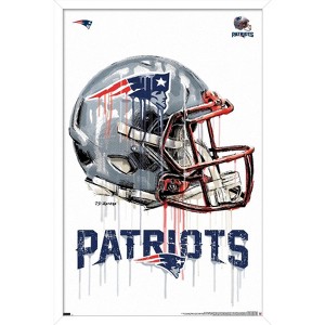 Trends International NFL New England Patriots - Drip Helmet 20 Framed Wall Poster Prints - 1 of 4