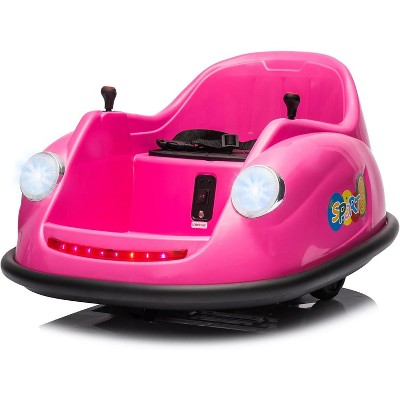 Garvee 12V Bumper Car for Toddlers with Remote Control 360 Degree Spin Lights and Sounds Electric Kids Ride-On Vehicle
