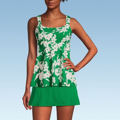 Lands' End Women's Adjustable Scoop Neck Flutter Tankini Top