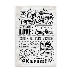 Stupell Industries Our Family Recipe Motivational Kitchen Phrases Life Ingredients, 13" x 19" - 1 of 4