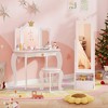 Tangkula Kids Jewelry Cabinet w/ Full-Length Mirror Foldable Drawer Anti-toppling System - 4 of 4