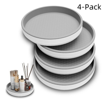 LunaLulinlk Lazy Susan Organizer Kitchen Organization, 10 Inch Lazy Susan Turntable for Cabinet, Pantry, Refrigerator and Table (4 Pack)