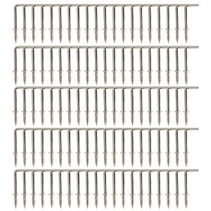 Unique Bargains Home Cup Square Vinyl Coated Metal Screw-in Hanger Holder Hooks 100 Pcs - 1 of 3