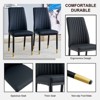 AZL1 Life Concept Accent Chairs a Set of 4 Dining Chairs, PU Material High Backrest Seats for Kitchens, Living Rooms, Black, 16.7"*17"*36.4" - 4 of 4