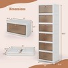Costway 6-Tier Stackable Plastic Storage Bins Storage Bin Organizer with Lids & Doors - 3 of 4