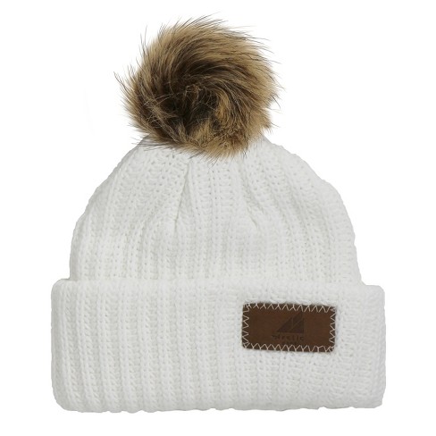 White toddler 2024 winter hat