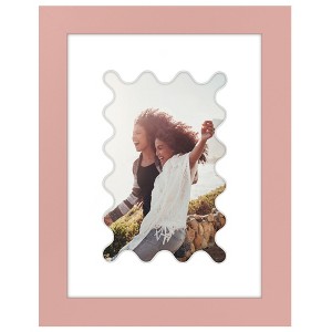 Americanflat 6" x 8" Picture Frame with Mat - Arch, Oval & Wavy Designs - Stylish Decor for Living Rooms, Dorms, Offices & More - 1 of 4