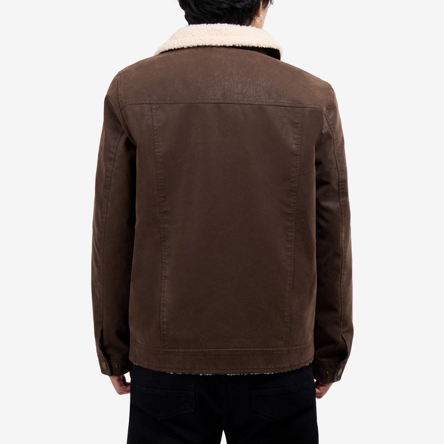 Мужская куртка X RAY Jacket With Faux Shearling Lining in Dark Brown, цвет: Тёмный коричневый — фото 2