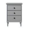 NicBex Mid-Century Modern Nightstand with 3 Drawer Bedside Table with Slanted Legs End Table for Living Room, Bedroom - 3 of 4