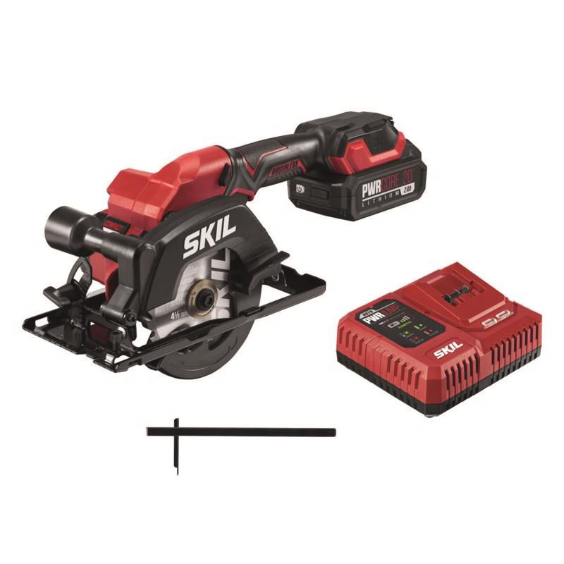 SKIL 20V 4-1/2 in. Cordless Brushless Circular Saw Kit (Battery & Charger), 1 of 2
