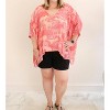 Women's PLUS HIGH WAISTED SHORTS - SKIES ARE BLUE - 3 of 4
