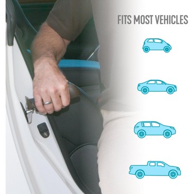 Ergonomic Black and Gray Steel Auto Assist Grab Bar