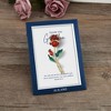 Anna-Kaci Red Rose Flower Enamel Gold Tone Stem Brooch Pin Clear Rhinestones with Family or Friend Gift Message Card & Envelope - 3 of 4