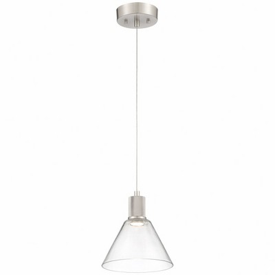 Access Lighting Port Nine 1 - Light Pendant in  Brushed Steel