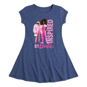 Girls' - Barbie - Inspired By Barbie Fit & Flair Cap Sleeve Dress - 1 of 3