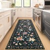 Area Rugs for Living Room, Boho Floral Rug Washable Flower Carpet Ultra-Thin Low Pile Non Slip Indoor - 2 of 4