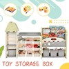 Kids Toy Storage Organizer with 17 Storage Bins, 5-Tier Bookshelf Playroom Open Storage Furniture Pull-Out Drawers Children Bookshelf Toddlers - 3 of 4