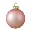Northlight 2-Finish Glass Ball Christmas Ornaments - 2.5" (65mm) - Champagne Pink - 9ct - 3 of 4