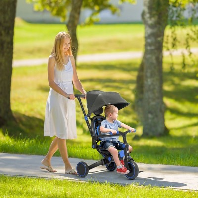 Sillysis 3-in-1 Toddler Trike, Push Tricycle, & Balance Bike with Adjustable Settings