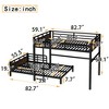 Racxily Full XL over Full XL Metal Bunk Bed/Metal Loft Bed,Separable Bunk Beds,with raised security fence - 4 of 4