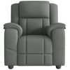 vidaXL Massage Recliner Chair Dark gray Polyester Single - 3 of 4