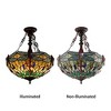 Chloe Lighting Empress Tiffany-Style Blackish Bronze 3 Light Hanging Pendant 18" Wide - 3 of 4