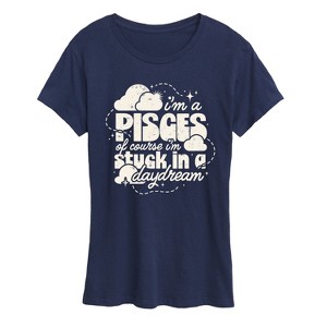 Women's - Instant Message - I'm A Pisces Daydream Short Sleeve Graphic T-Shirt - 1 of 4