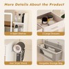 LIVAREEmlen Vanity Table with Lights for Women & Girls - 3-Color Adjustable Light Strips, 2 Large Drawers, Hair Dryer Stand & Non-Woven Storage Bag - 3 of 4