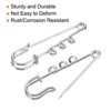 Unique Bargains Metal Decorative DIY Women's Clothing Dress 3 Holes Sewing Brooch Pins 20 Pcs - 4 of 4