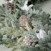 72"L Sullivans Artificial Frosted Pine Pinecone Christmas Garland, Green-White, Indoor Christmas Decor - 2 of 3