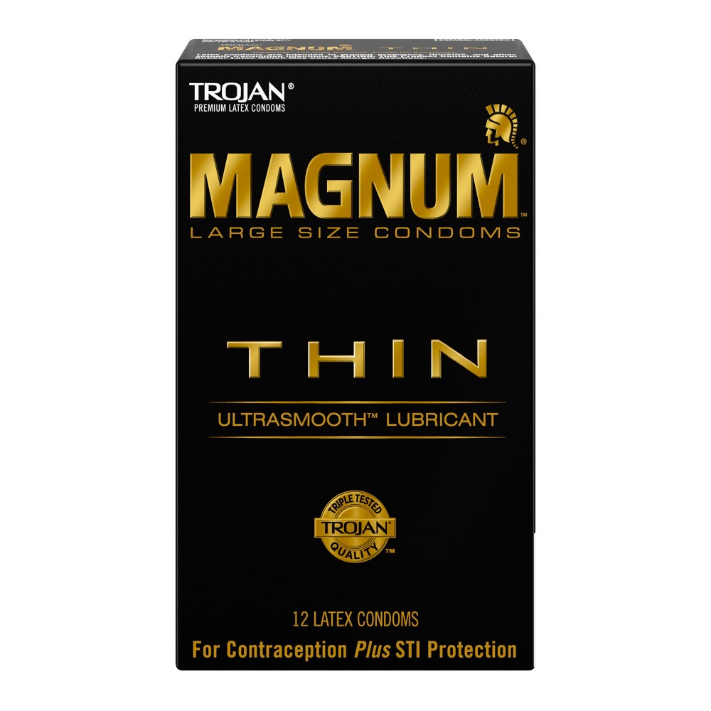 UPC 022600646143 product image for Trojan Magnum Thin Lubricated Condoms - 12ct | upcitemdb.com