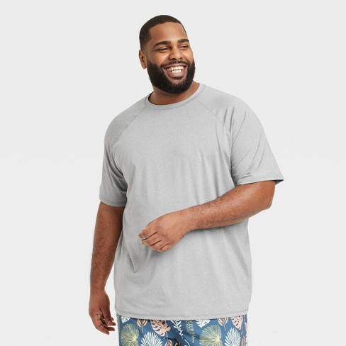 Men's Big & Tall Slim Fit Short Sleeve Rash Guard Swim Shirt - Goodfellow &  Co™ gray 2xl : Target