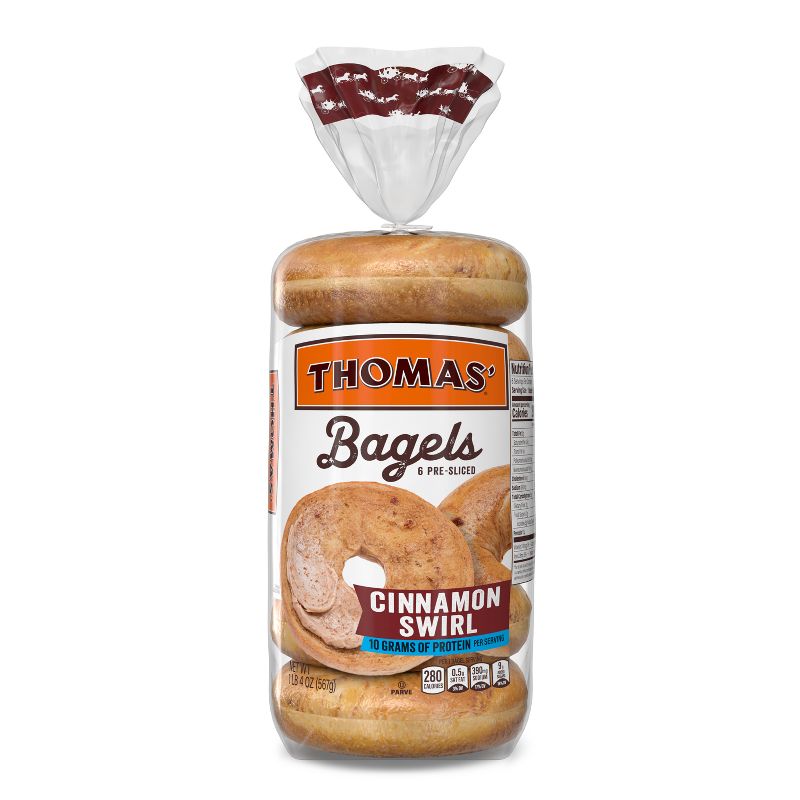 Thomas&#39; Cinnamon Swirl Bagels - 20oz/6ct, 3 of 12