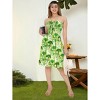 HAPPY BAY Women's Summer Boho Halter Smocked Mini Flowy Beach Dress Tube Top Strapless Dresses for Women One Size Trees, Green - 4 of 4