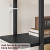 71.1 Inch Height 5-Tier Rattan Bookshelf with Storage and Open Display Shelves - Industrial Bookcase with Metal Frame for Living Room, Bedroom - 4 of 4