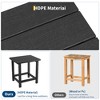 HDPE Adirondack Square Outdoor Side Table,Weather Resistant & Easy Assembly Patio End Tables,Durable Small Patio Table for Beach,Pool, Balcony, Porch - 4 of 4
