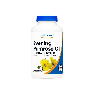 Nutricost Evening Primrose Oil Softgels (1,300 MG) (120 Softgels)
