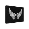 Tom Quartermaine 'Black and White Angel Wings on Black up' Canvas Art - 2 of 4
