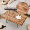 Kumasinova Square/Rectangle Coffee Table,Wood Coffee Table with MDF Tabletop an Tempered Glass Legs,Center Table for Living Room,Bedroom - 4 of 4