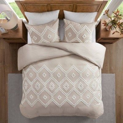 3pc King/California King Kylin Cotton Duvet Cover Set Taupe