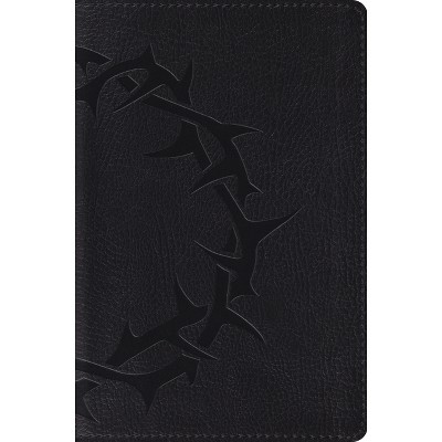 Deluxe Compact Bible-ESV-Crown Design - (Leather Bound)
