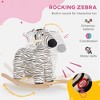 Vynxaria Rocking Horse, Kids Rocking Animal, Zebra Shaped Ride on Horse with Realistic Sound for Boys & Girls 2-4 Years, Black - 4 of 4