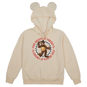 Five Nights At Freddy's Five Nights at Freddy's Circular Checkered Frame with Freddy Character on Tofu Cosplay Hoodie Adult - 1 of 3