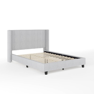Martha Stewart Full Kay Upholstered Platform Bed Gray/Black