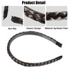 Unique Bargains Women's Synthetic Hair Plaited Headband Braid Braided with Teeth 1 Pc - 3 of 4