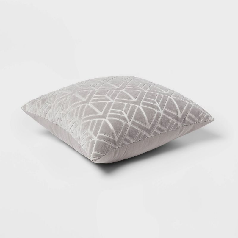Euro Carved Velvet Jacquard Decorative Throw Pillow - Threshold™, 4 of 8