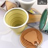 Itopfox Collapsible Silicone Travel Cup with Lid - Expandable Drinking Cup for Camping, Hiking, and Outdoor Activities - Portable and Reusable - 2 of 4