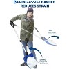 Ergonomic Snow Shovel – 18" Wide Lightweight Snow Pusher with Assisted D-Ring Handle, Durable Aluminum Edge - 2 of 4